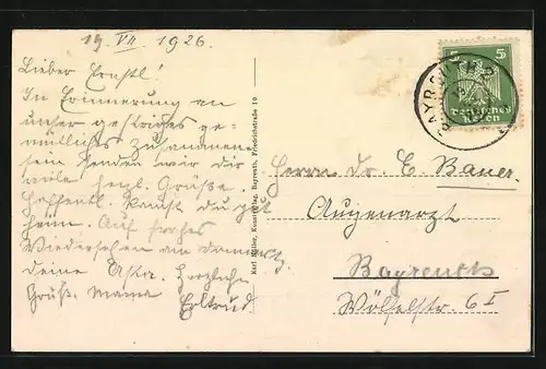 AK Bayreuth, Gasthof Forsthaus Kamerun