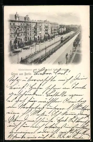 AK Berlin, Kleiststrasse und Hochbahnhof Nollendorfplatz