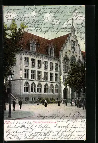 AK Köln-Neustadt, Eingang der Handelshochschule