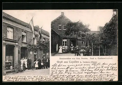 AK Capellen bei Geldern, Restaurant von Hch. Ponten