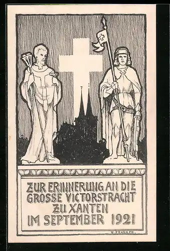 AK Xanten, Zur Erinnerung an die grosse Victorstracht im September 1921