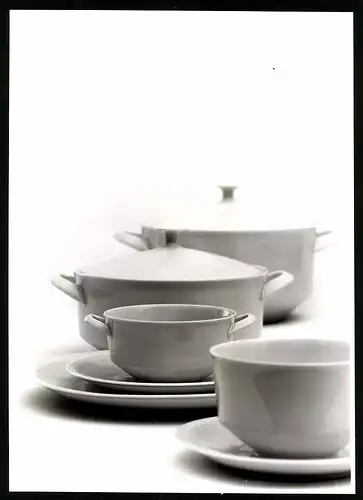 Fotografie Willi Moegle, Oberaichen, Geschirrservice Porzellanfabrik Arzberg, Form 2050, Etnwurf Heinrich Löffelhardt