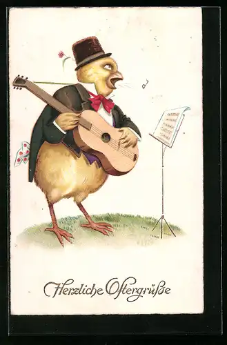 AK Osterküken spielt Gitarre zum Fest