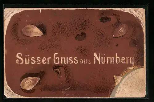 AK Süsser Gruss aus Nürnberg, Lebkuchen