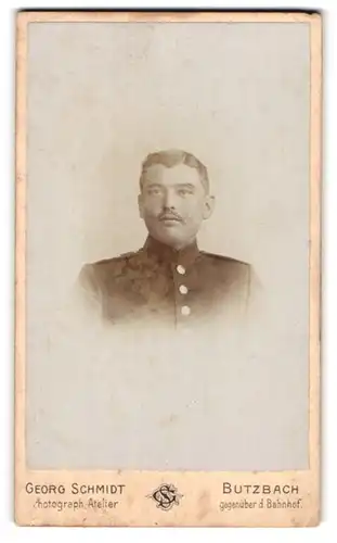 Fotografie Georg Schmidt, Butzbach, Soldat in Uniform
