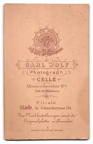 Fotografie Carl Wolf, Celle, Altencellertor 1, Soldat in Uniform