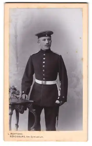Fotografie L. Mertens, Rendsburg, Soldat in Uniform