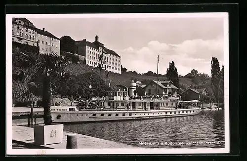 AK Meersburg am Bodensee, Reichsfinanzschule, Dampfer Oesterreich