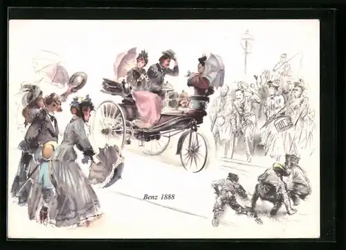 AK Automobil Patent-Motorwagen von Mercedes-Benz 1888