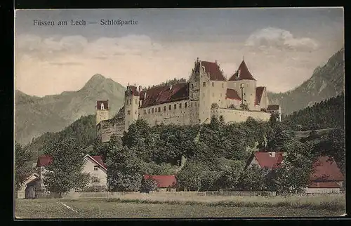 AK Füssen am Lech, Partie am Schloss