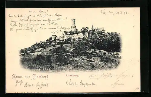 AK Bamberg, Ansicht der Altenburg