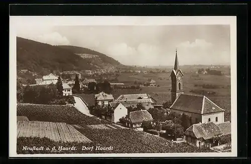 AK Neustadt a. d. Haardt, Dorf Haardt aus der Vogelschau