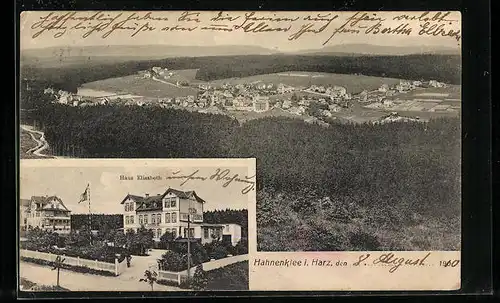 AK Hahnenklee /Harz, Gesamtansicht aus der Vogelschau, Haus Elisabeth