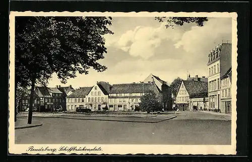 AK Rendsburg, Partie am Schiffbrückenplatz