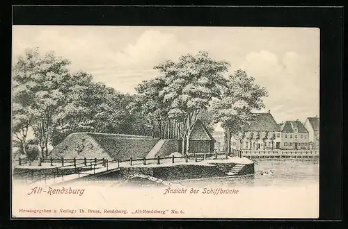 AK Rendsburg, Ansicht der Schiffbrücke