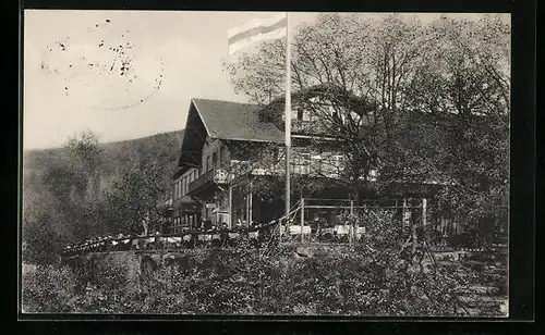 AK Heidelberg, Die Molkenkur, Gartenterrasse