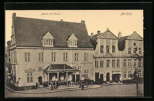 AK Kiel, Markt mit Wache in der Altstadt