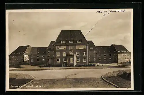 AK Innien, Sanatorium Tönsheide mit Vorplatz