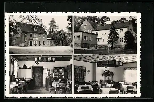 AK Reudnitz /Dahlener Heide, Gaststätte Schöne Heimat, Innenansichten