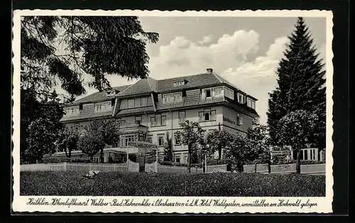 AK Bad Hahnenklee /Harz, Hotel Waldgarten im Heilklimatischen Höhenluftkurort