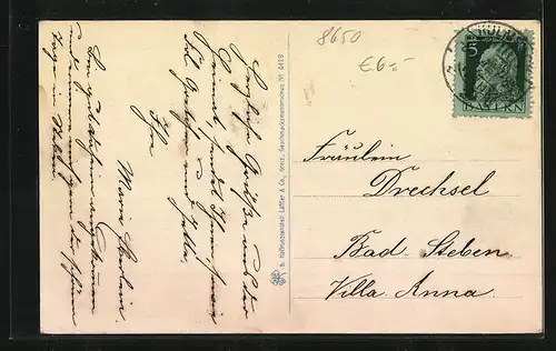 AK Kulmbach, Marktplatz, Spitalgasse, Bahnhofstrasse, Alte Stadtmauer