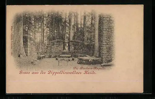 AK Dippoldiswalde, Die Barbara-Kapelle in der Dippoldiswaldaer Haide