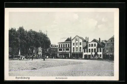 AK Rendsburg, Partie auf dem Schlossplatz