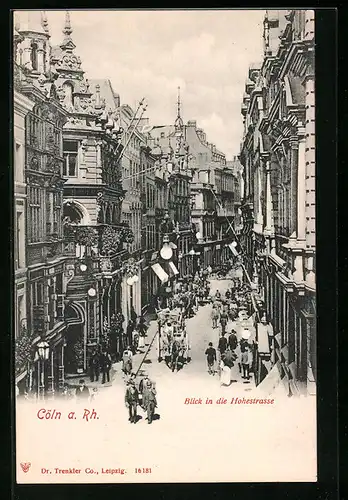 AK Cöln, Blick in die Hohestrasse
