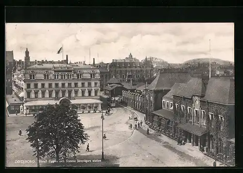 AK Göteborg, Hotell Eggers och Statens Järnvägars station