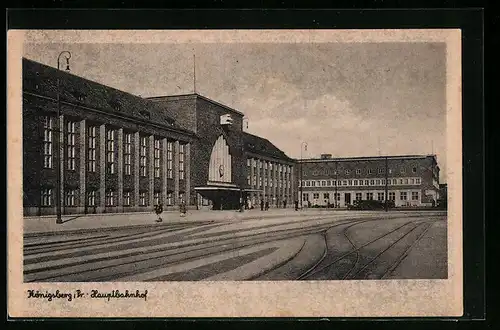 AK Königsberg /Pr., Hauptbahnhof