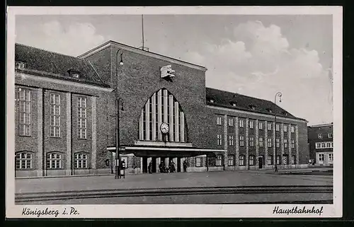 AK Königsberg i. Pr., Hauptbahnhof