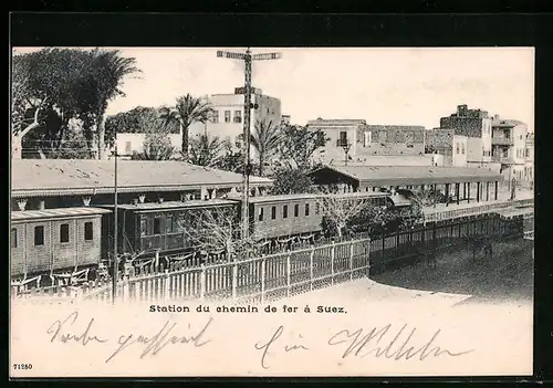 AK Suez, Station du chemin de fer, Bahnhof