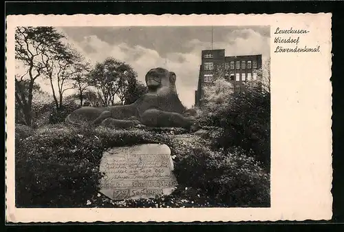 AK Leverkusen-Wiesdorf, Löwendenkmal