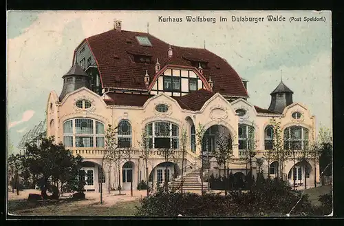 AK Duisburg, Wolfsburg, Kurhaus, Frontansicht