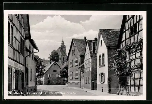 AK Sandbach i. Odenwald, Neustädter Strasse