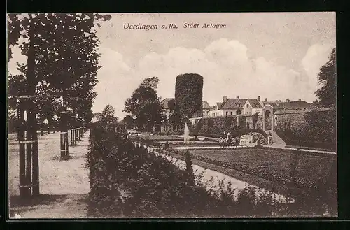 AK Uerdingen a. Rh., Städt. Anlagen