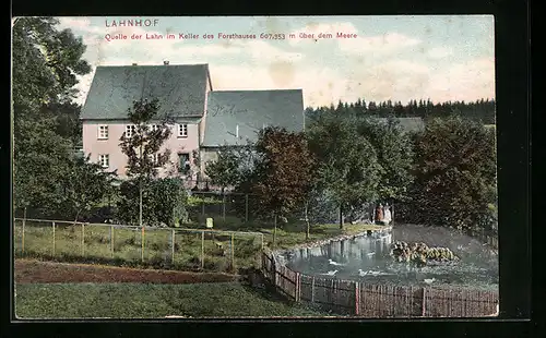 AK Lahnhof, Quelle der Lahn im Keller des Forsthauses