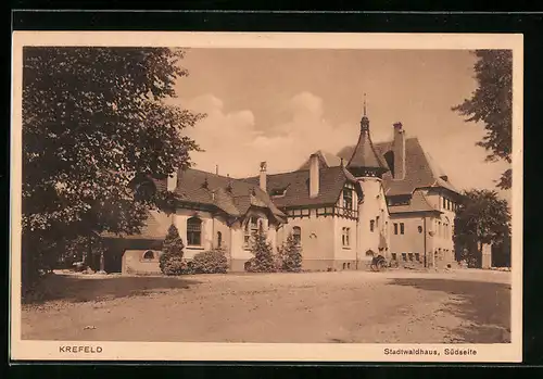 AK Krefeld, Stadtwaldhaus, Südseite