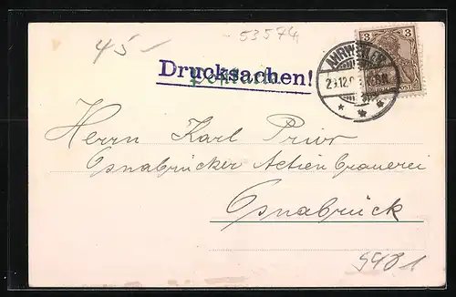 AK Ahrweiler, Teilansicht, Kloster Calvarienberg, Obertor, Reklame für Weingut der Gebrüder Both, Neujahrsgruss