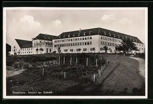 AK Bodnegg O. A. Ravensburg, Rosenharz, Landeserziehungsheim St. Gertrudis, Ansicht von Südwest