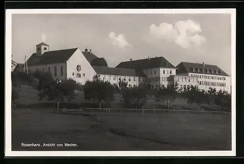 AK Bodnegg O. A. Ravensburg, Rosenharz, Landeserziehungsheim St. Gertrudis, Ansicht von Westen