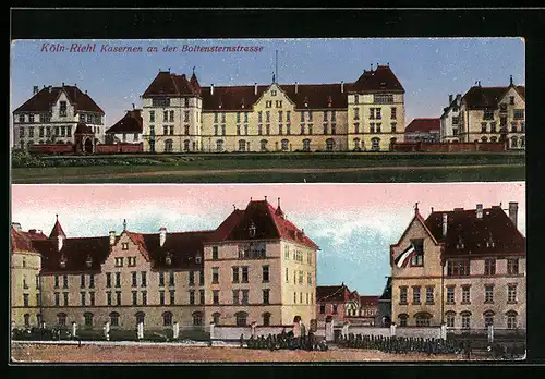 AK Köln-Riehl, Kasernen an der Boltensternstrasse