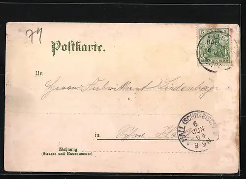 Lithographie Ulm, XVII. Bundestag des Württembergschen Kriegerbundes 1904