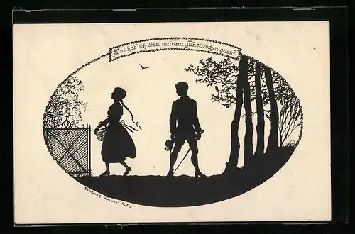 Künstler-AK Elsbeth Forck: Enttäuschtes Mädchen wendet sich von ihrem Liebsten ab