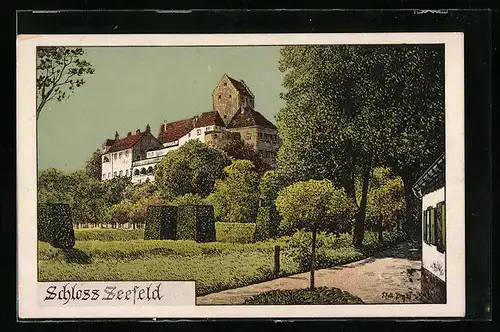 Künstler-AK Eugen Felle: Schloss Seefeld mit Park