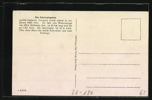 Künstler-AK Eugen Felle: Das Gebiet der Edertalsperre mit dem Edersee