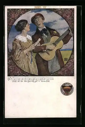 Künstler-AK Karl Friedrich Gsur: Deutscher Schulverein Nr. 459: Noch ist die blühende, goldene Zeit