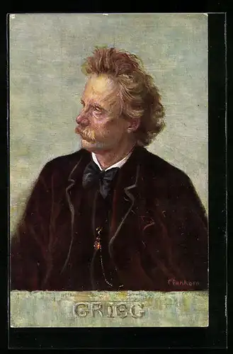 AK Porträt des Komponisten Edvard Grieg