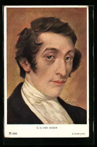 Künstler-AK Portrait vom Komponisten C. M. von Weber