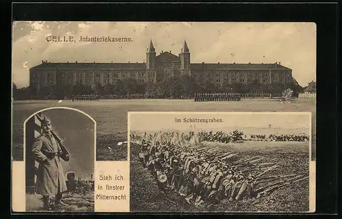 AK Celle, Infanteriekaserne, Im Schützengraben